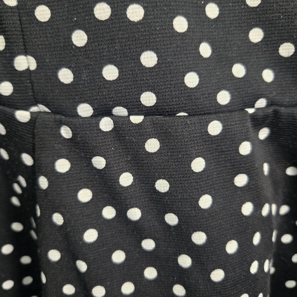 Polka Dot Sleeveless Black A Line Dress Cute Casual Mini Size Xsmall Small - Picture 5 of 5